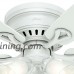 Hunter Fan 52" White Finish Low Profile Ceiling Fan with Swirled Marble Glass Light Kit (Certified Refurbished) - B01L2UBY5Q